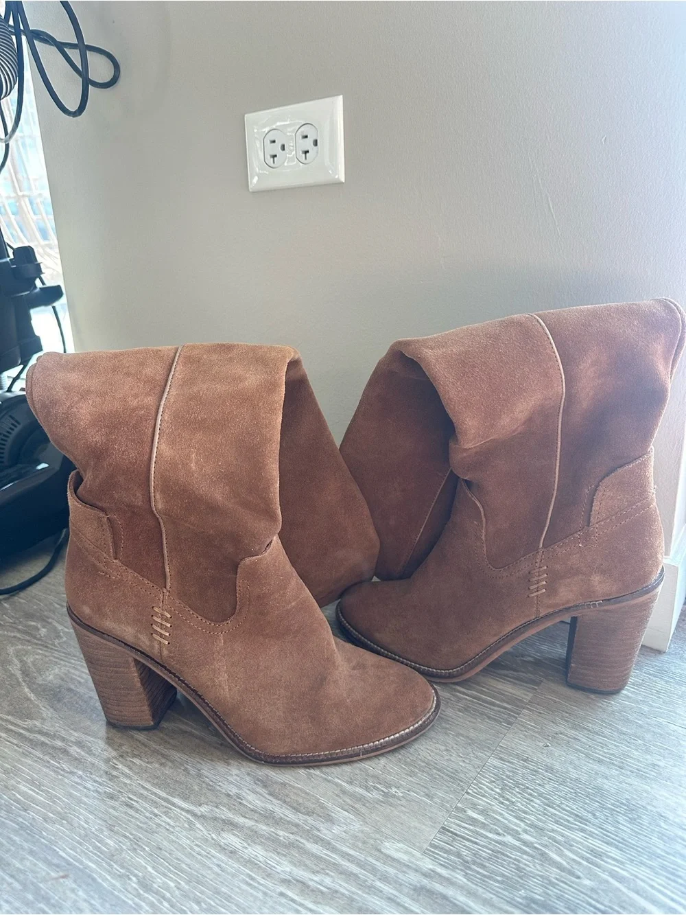 Dolce Vita Tall Suede Over-the-Knee Boots - Chestnut Brown